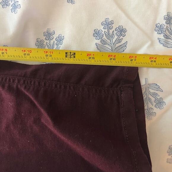 Democracy AB Technology Skinny Jeans Mid Rise Zip Fly Women Burgundy Size 12 - Picture 9 of 9